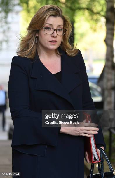 May 08 : British Weekly Cabinet Meeting, Penny Mordaunt MP Secretary of State for International Development arriving at No10 Downing Street for the...