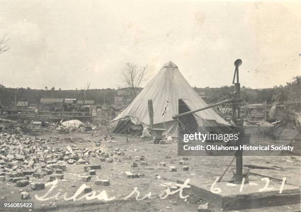 Red Cross tent constructed for victims of the 1921 Tulsa Race Massacre, Tulsa, Oklahoma, June 1921.