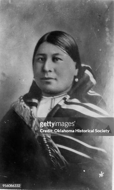 Portrait of Osage Native American woman Anna Kyle Brown , Oklahoma, early twentieth century. She was one the first recorded victims in a series of...