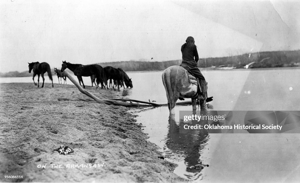 Osage Man on the Arkansas River