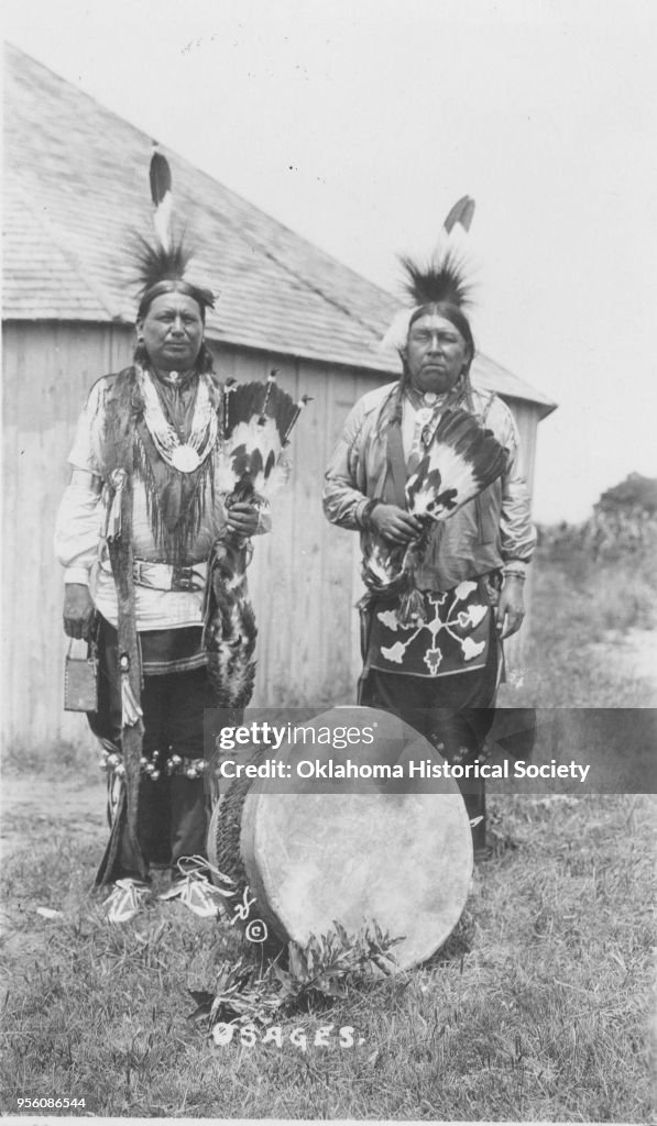 Osage George Newalla with an Unidentified Osage Man
