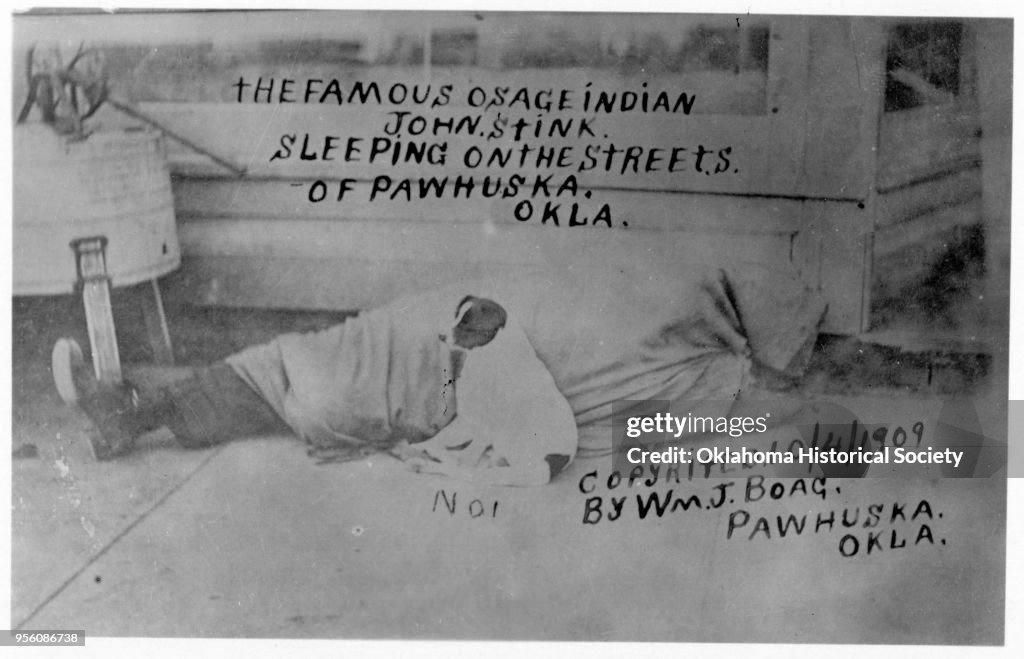 Osage John Stink Sleeping on the Streets of Pawhuska