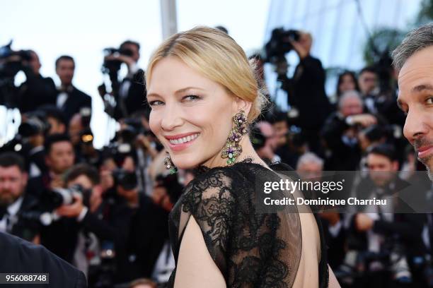 Jury president Cate Blanchett attends the screening of "Everybody Knows " and the opening gala during the 71st annual Cannes Film Festival at Palais...