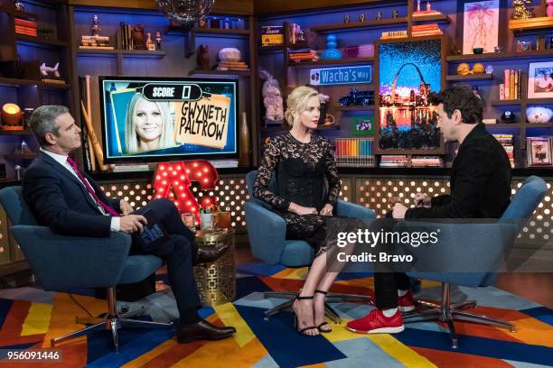 Pictured : Andy Cohen, Charlize Theron and Ron Livingston --