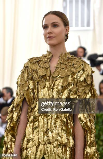 Evan Rachel Wood attends Heavenly Bodies: Fashion & The Catholic Imagination Costume Institute Gala on May 7, 2018 at the Metropolitan Museum of Art...