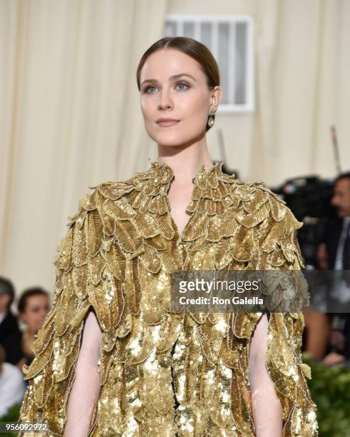 Evan Rachel Wood attends Heavenly Bodies: Fashion & The Catholic Imagination Costume Institute Gala on May 7, 2018 at the Metropolitan Museum of Art...