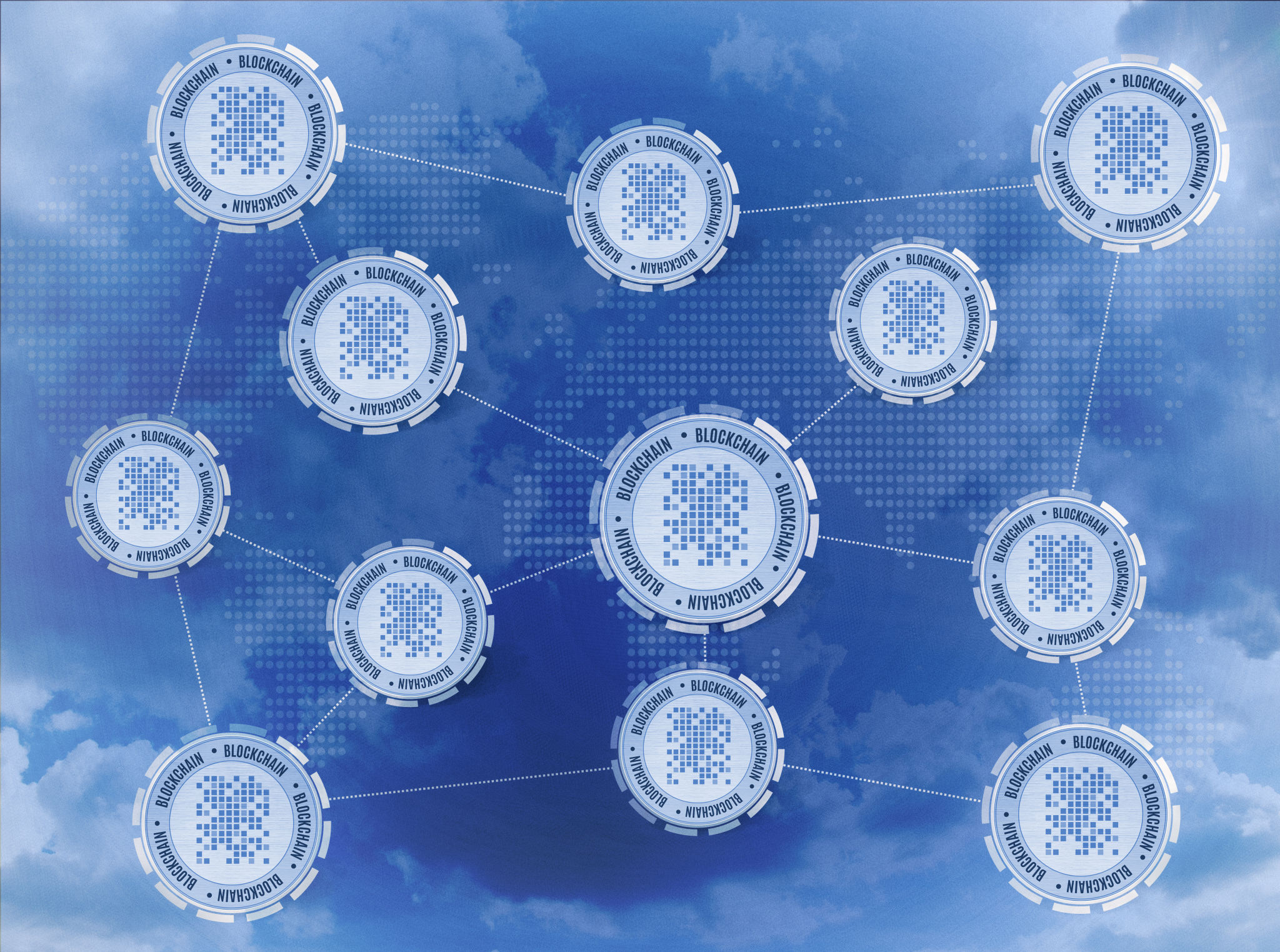 Blockchain network concept Blockchain network concept