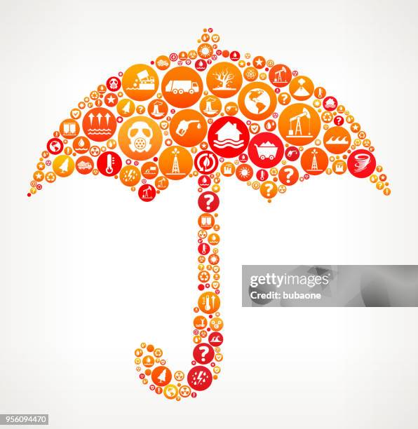 umbrella climate change vector icon pattern - coverage map stock illustrations