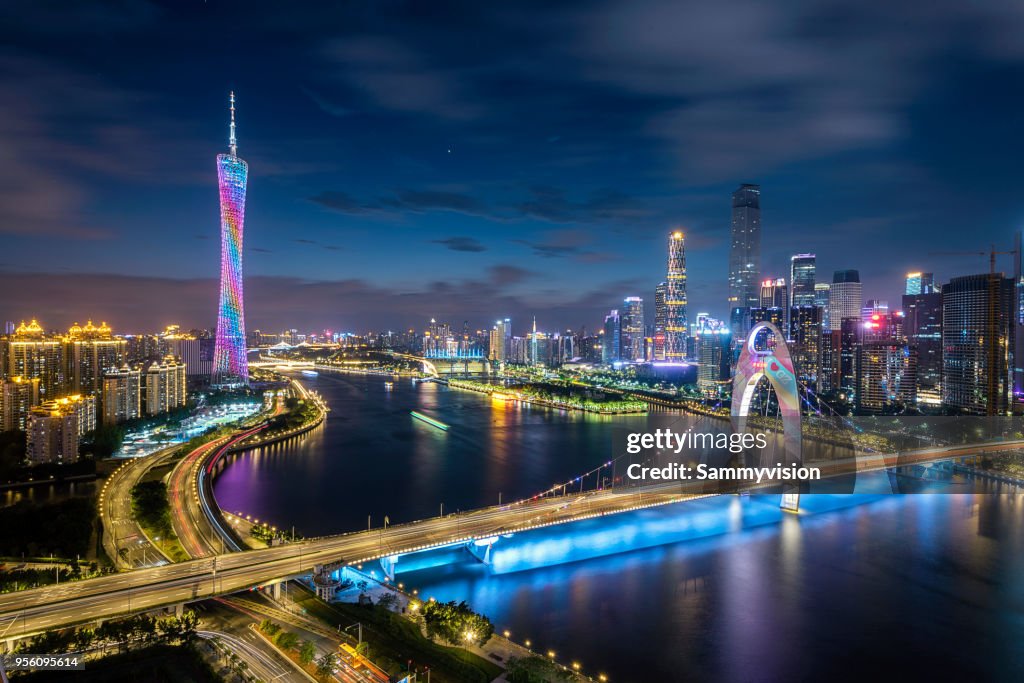 Night view of Guangzhou