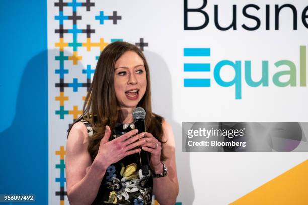Chelsea Clinton, vice chairman of the Clinton Foundation, speaks during the Bloomberg Business of Equality conference in New York, U.S., on Tuesday,...