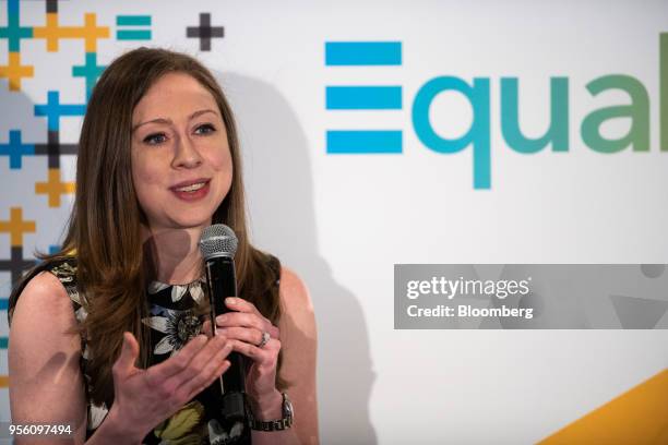 Chelsea Clinton, vice chairman of the Clinton Foundation, speaks during the Bloomberg Business of Equality conference in New York, U.S., on Tuesday,...