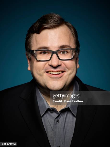 LinkedIn co-founder and Greylock partner, Reid Hoffman is photographed for Entrepreneur Magazine on March 18, 2017 in New York City.