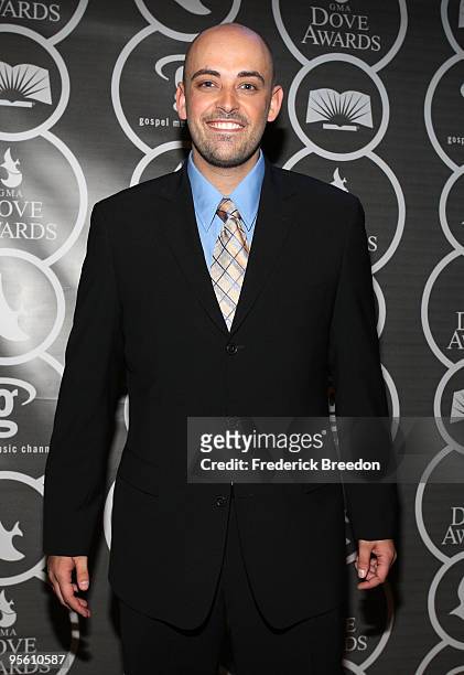 Singer Phil Stacey poses in the press room at the 40th Annual GMA Dove Awards held at the Grand Ole Opry House on April 23, 2009 in Nashville,...