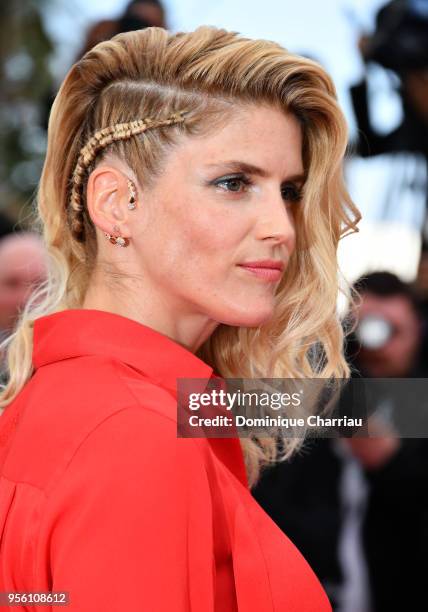 Alice Taglioni, earring detail, attends the screening of "Everybody Knows " and the opening gala during the 71st annual Cannes Film Festival at...