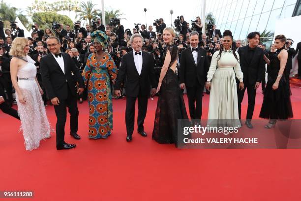 French actress and member of the Feature Film Jury Lea Seydoux, Russian director and member of the Feature Film Jury Andrey Zvyagintsev, Burundian...