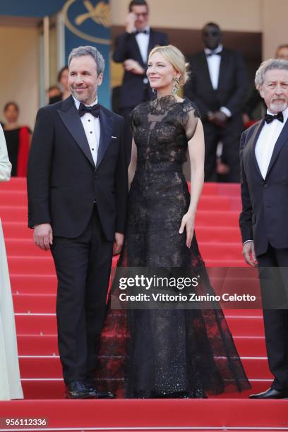 Jury member Denis Villeneuve and jury president Cate Blanchett attend the screening of "Everybody Knows " and the opening gala during the 71st annual...