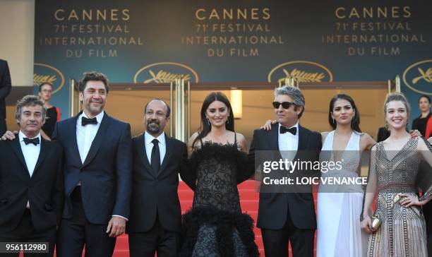 Spanish actor Eduard Fernandez, Spanish actor Javier Bardem, Iranian director Asghar Farhadi, Spanish actress Penelope Cruz, Argentinian actor...