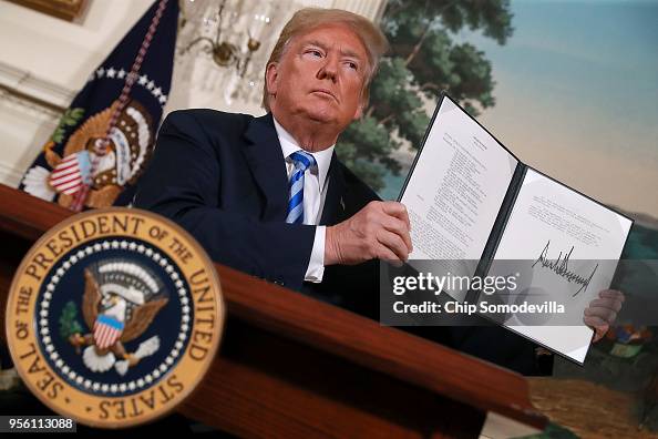 President Trump Makes Announcement On Iran Deal President Trump Makes Announcement On Iran Deal