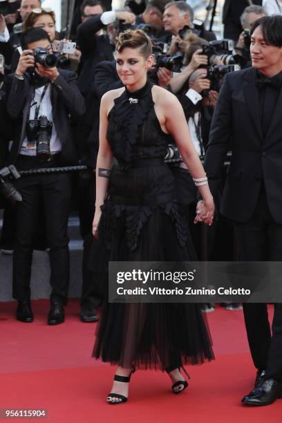 Jury member Kristen Stewart attends the screening of "Everybody Knows " and the opening gala during the 71st annual Cannes Film Festival at Palais...