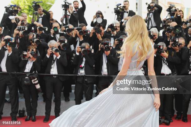 Romee Strijd attends the screening of "Everybody Knows " and the opening gala during the 71st annual Cannes Film Festival at Palais des Festivals on...