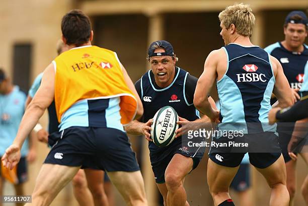 Phil Waugh of the Waratahs in action during a Waratahs training session at Victoria Barracks on January 7, 2010 in Sydney, Australia.