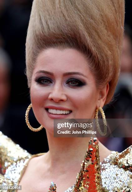 Elena Lenina attends the screening of "Everybody Knows " and the opening gala during the 71st annual Cannes Film Festival at Palais des Festivals on...