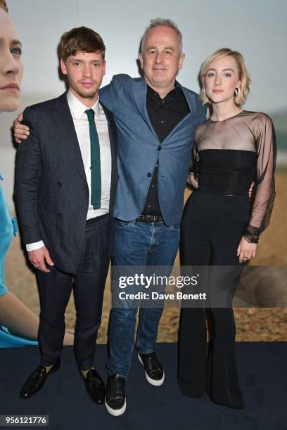 Billy Howle, director Dominic Cooke and Saoirse Ronan attend a special screening of "On Chesil Beach" at The Curzon Mayfair on May 8, 2018 in London,...