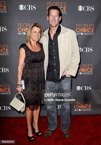 Actor James Denton and wife Erin O'Brien arrives at the People's Choice Awards 2010 held at Nokia Theatre L.A. Live on January 6, 2010 in Los...