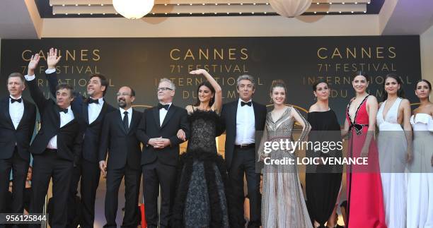 French producer Alexandre Mallet-Guy, Spanish actor Eduard Fernandez, Spanish actor Javier Bardem, Iranian director Asghar Farhadi and Spanish...