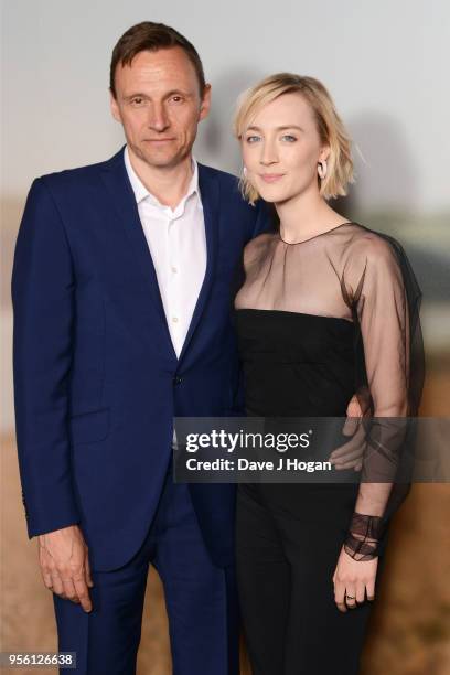 Of Lionsgate UK and Europe, Zygi Kamasa and Saoirse Ronan attend a special screening of 'On Chesil Beach' at The Curzon Mayfair on May 8, 2018 in...