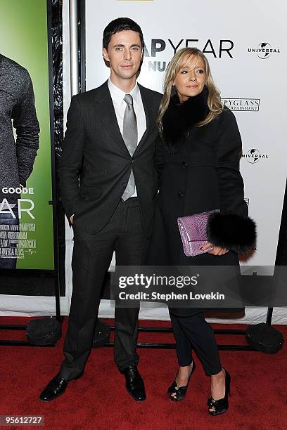 Actor Matthew Goode and Sophie Dymoke attend the premiere of "Leap Year" at Directors Guild Theatre on January 6, 2010 in New York City.