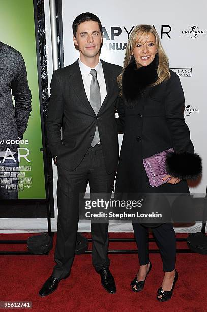 Actor Matthew Goode and Sophie Dymoke attend the premiere of "Leap Year" at Directors Guild Theatre on January 6, 2010 in New York City.