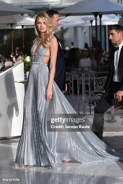 Romee Strijd is seen at Hotel Martinez during the 71st annual Cannes Film Festival at on May 8, 2018 in Cannes, France.