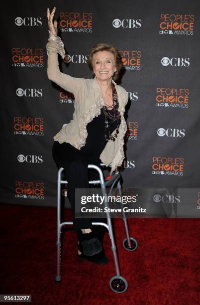 Actress Cloris Leachman arrives at the People's Choice Awards 2010 held at Nokia Theatre L.A. Live on January 6, 2010 in Los Angeles, California.