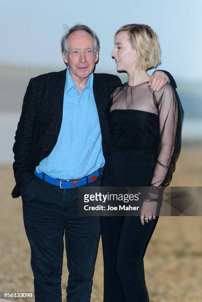 Ian McEwan and Saoirse Ronan attend a special screening of 'On Chesil Beach' at The Curzon Mayfair on May 8, 2018 in London, England.