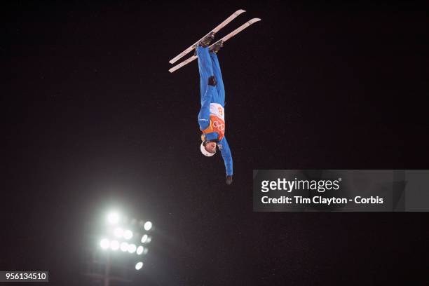 Kiley McKinnon of the United States in action while winning the gold medal during the Freestyle Skiing Ladies' Aerials Final at Phoenix Snow Park on...
