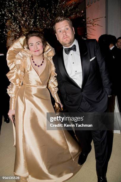 Lena Dunham and James Corden attend the Heavenly Bodies: Fashion & The Catholic Imagination Costume Institute Gala at The Metropolitan Museum of Art...