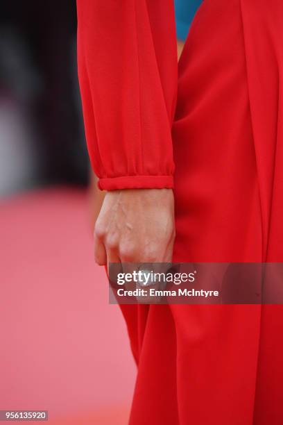 Geraldine Nakache,ring detail, attends the screening of "Everybody Knows " and the opening gala during the 71st annual Cannes Film Festival at Palais...