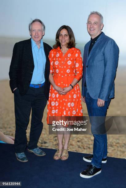 Ian McEwan and Dominic Cooke attend a special screening of 'On Chesil Beach' at The Curzon Mayfair on May 8, 2018 in London, England.