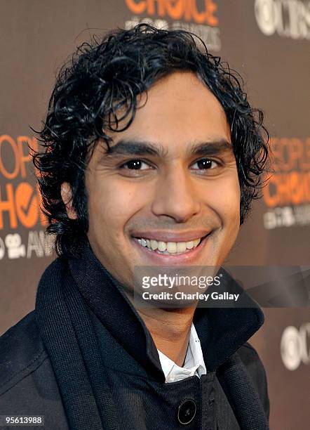 Actor Kunal Nayyar arrives at the People's Choice Awards 2010 held at Nokia Theatre L.A. Live on January 6, 2010 in Los Angeles, California.