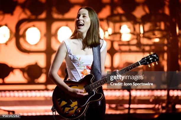 Alana Haim performs during Haim's 2018 North American Sister Sister Sister tour on May 7, 2018 at Massey Hall in Toronto, ON, Canada.