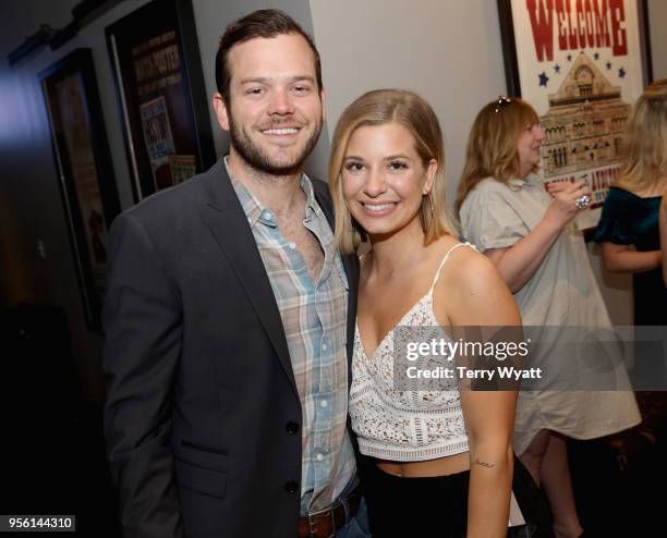 Emily Landis and Johnny McGuire attend the 3rd Annual AIMP Awards at Ryman Auditorium on May 7, 2018 in Nashville, Tennessee.