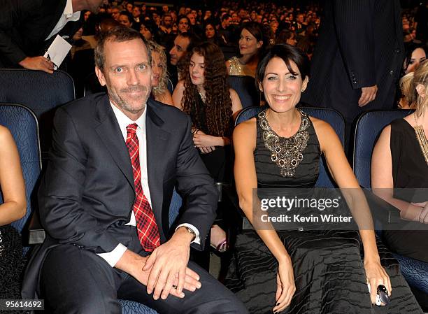 Actors Hugh Laurie and Lisa Edelstein during the People's Choice Awards 2010 held at Nokia Theatre L.A. Live on January 6, 2010 in Los Angeles,...