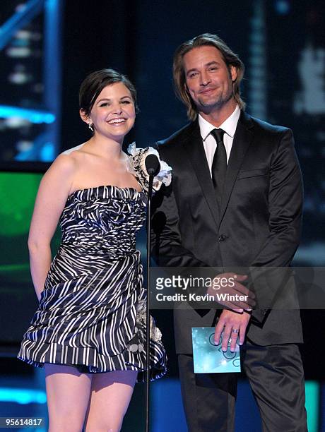Presenters Ginnifer Goodwin and Josh Holloway speak onstage during the People's Choice Awards 2010 held at Nokia Theatre L.A. Live on January 6, 2010...
