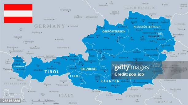 stockillustraties, clipart, cartoons en iconen met 33 - oostenrijk - blauw grijs 10 - tyrol state