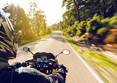 Motorbike Ride On A Country Road