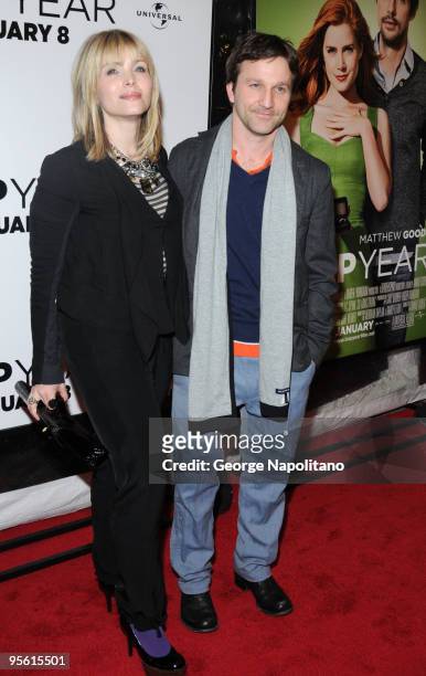 Writer Deborah Kaplan and actor Breckin Meyer attend the premiere of "Leap Year" at the Directors Guild Theatre on January 6, 2010 in New York City.