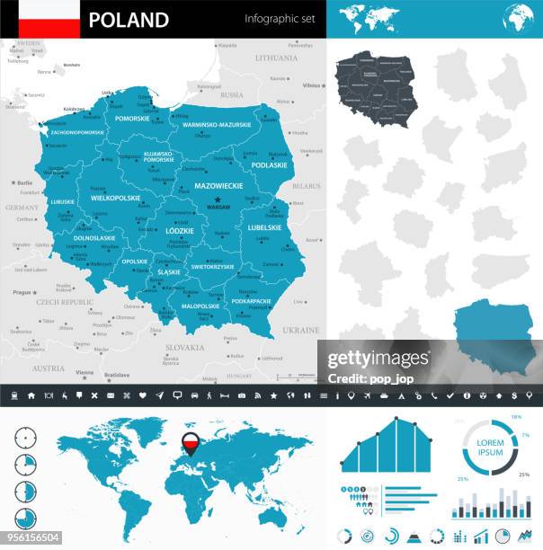 08 - poland - murena infographic 10 - wroclaw stock illustrations