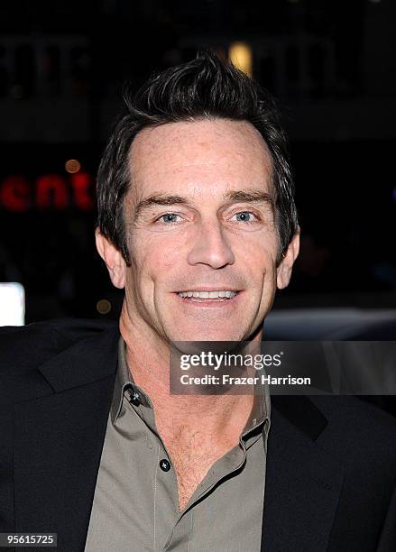 Personality Jeff Probst arrives at the People's Choice Awards 2010 held at Nokia Theatre L.A. Live on January 6, 2010 in Los Angeles, California.