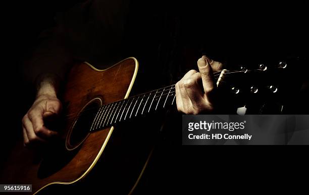 guitarist - acoustic guitar stock-fotos und bilder